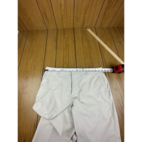 Skechers Go Golf Pants Mens Size 35 Light Beige Khaki Flat Front Pockets - Picture 12 of 16